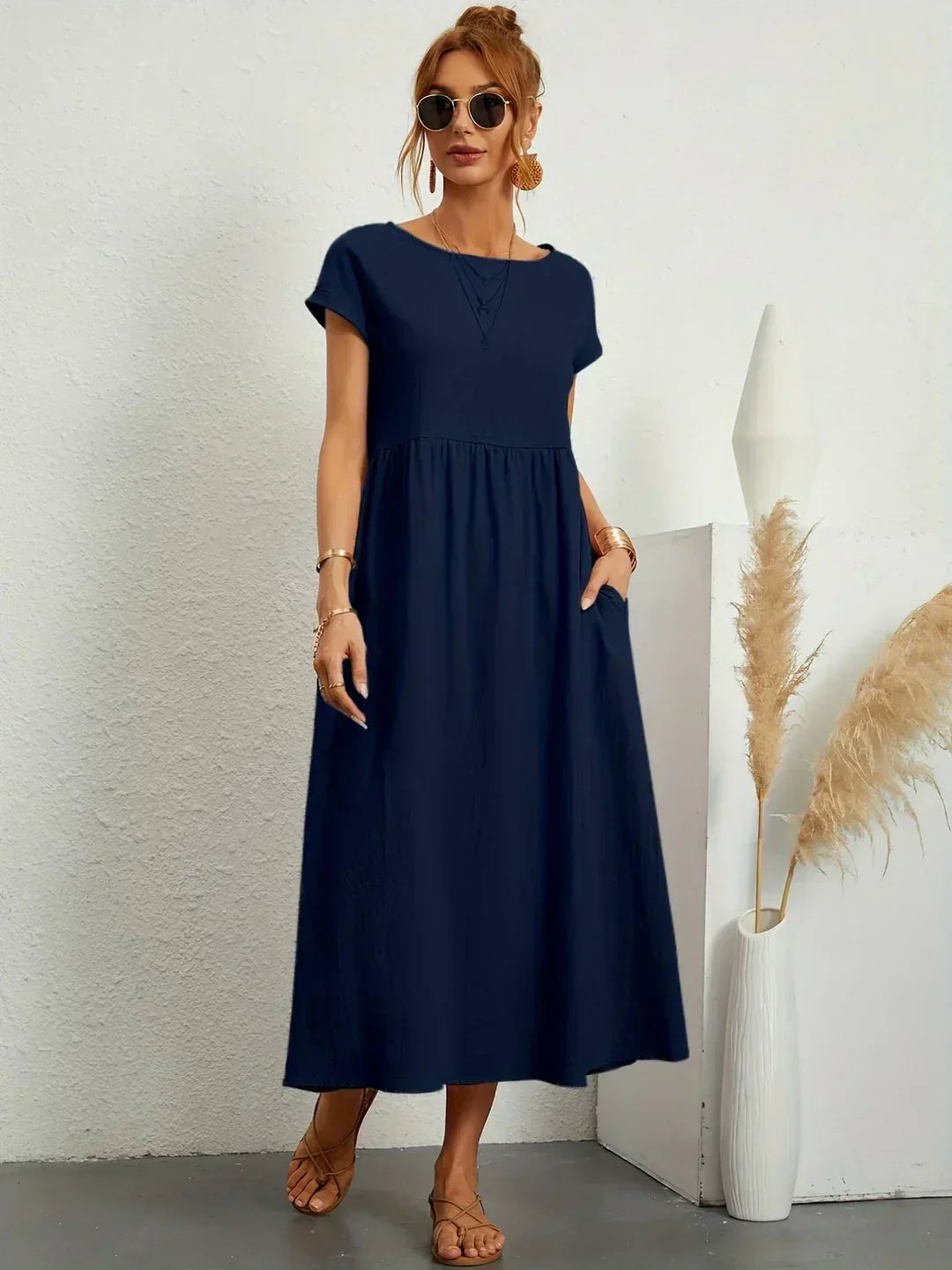 Gabriela™ | Ρέον Φόρεμα Μεσαίου Μήκους Διαχρονικής Κομψότητας