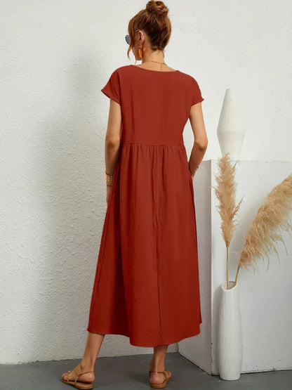 Gabriela™ | Ρέον Φόρεμα Μεσαίου Μήκους Διαχρονικής Κομψότητας
