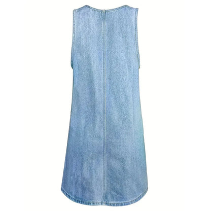 Σέιλορ™ | Χαλαρό Φόρεμα σε Denim-Look Ύφασμα