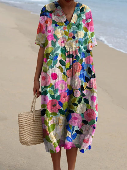 Bente - Vestito Vintage a Fiori